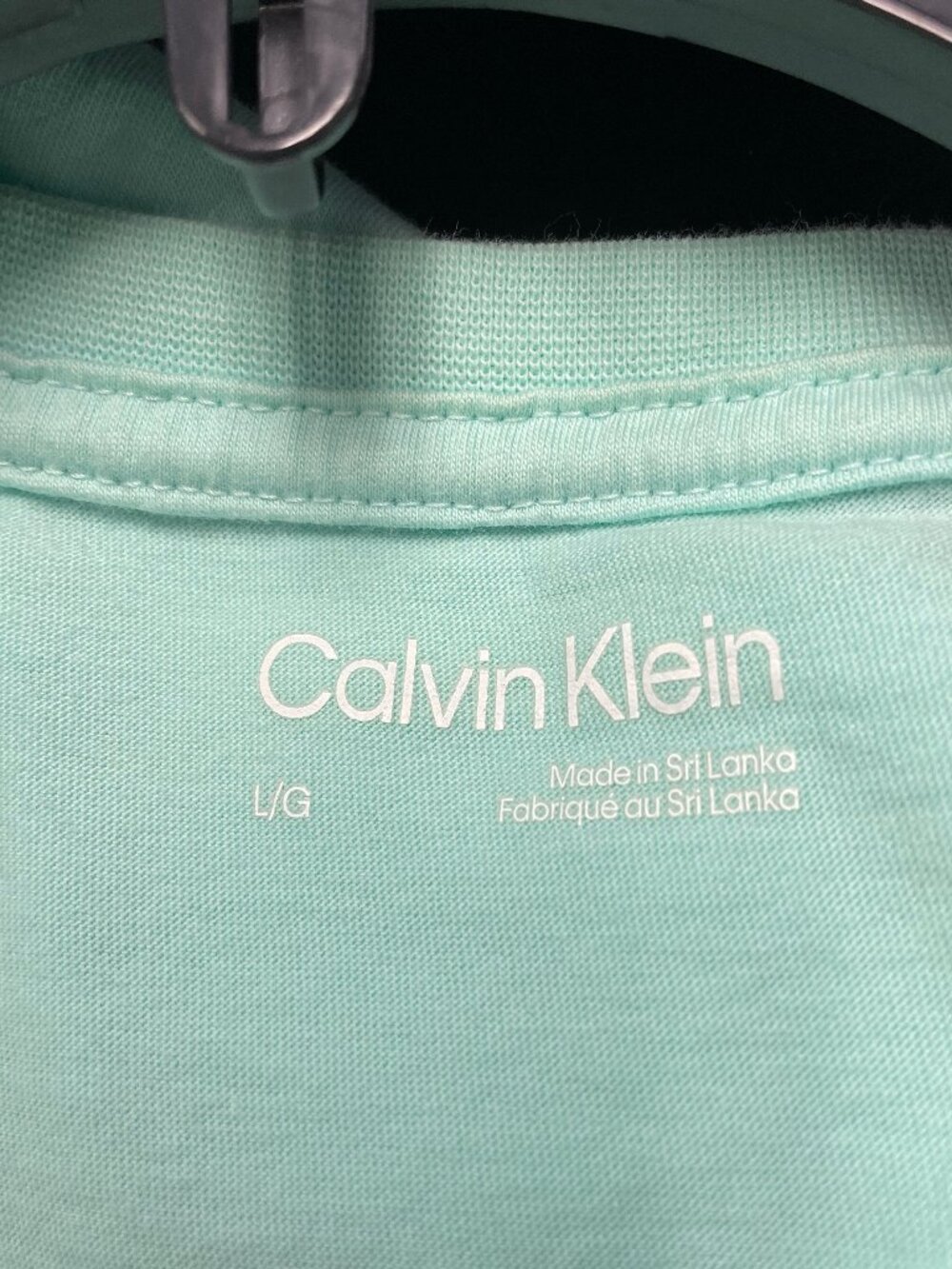 Men's Calvin Klein Green Colorblock Logo Shirt Size Large - Picture 3 of 5